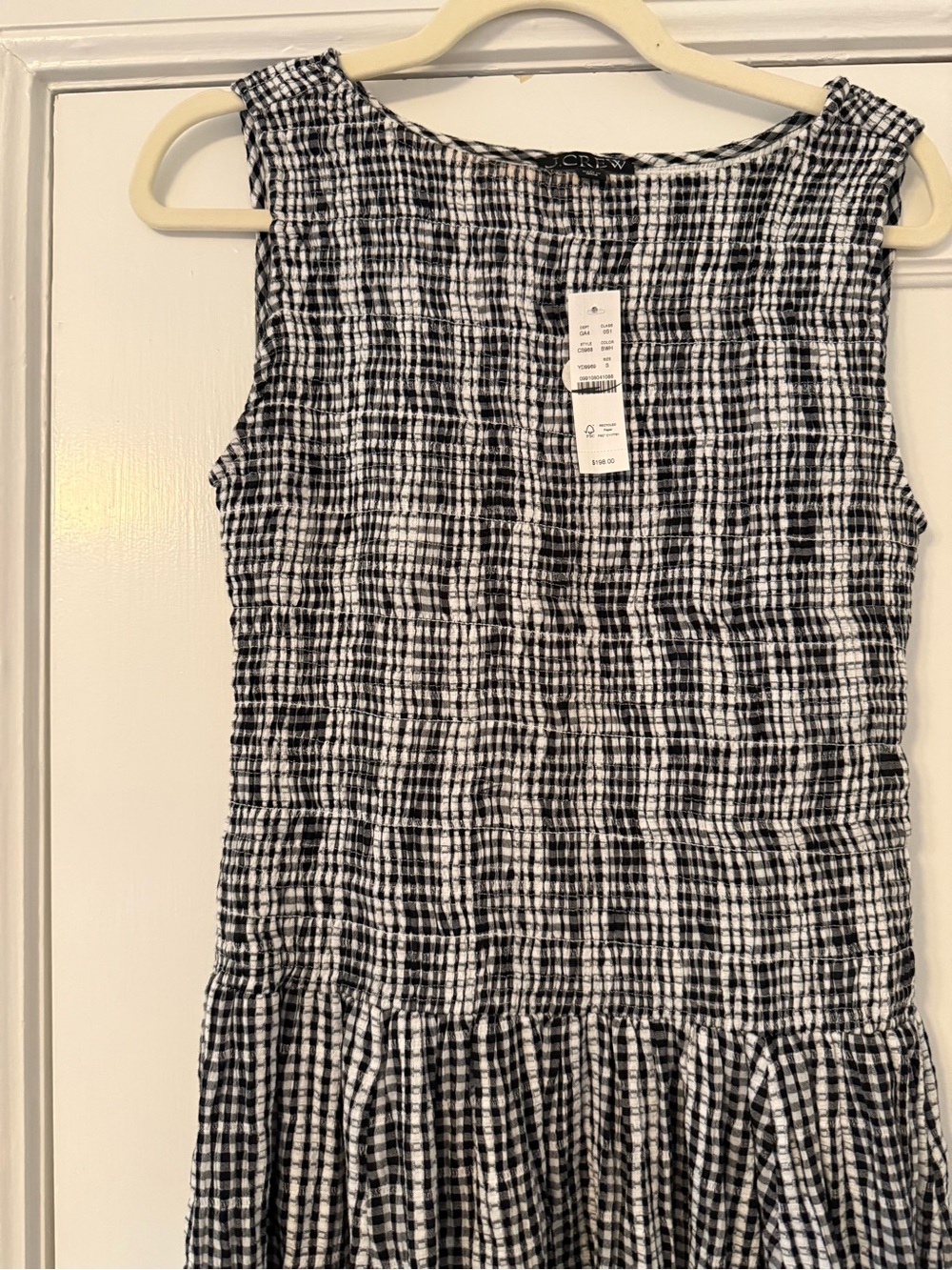 NWT J. Crew Lina midi dress in gingham in Size Small - Picture 8 of 8
